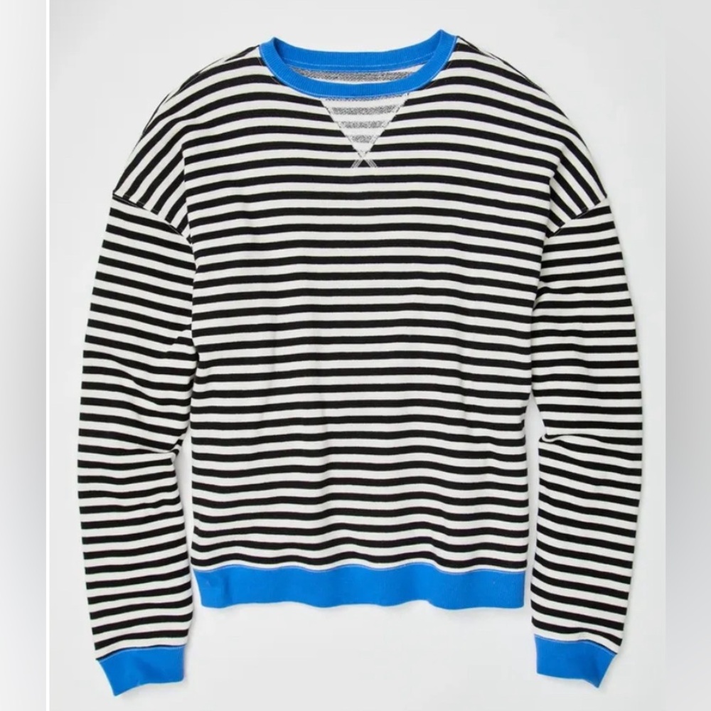 Free People Classic Striped Oversized Crewneck